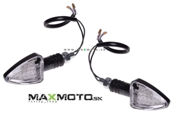 Smerovky AM1312 pre štvorkolky, E8, 12LED, carbon - 2ks